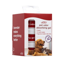 Ubbi Pet Odour Absorbing Gel, Pet Odour Eliminator, Odour Removing Solid Lavender Scent Air Freshener