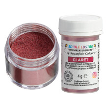 Sugarflair Claret Edible Lustre Dust (E171 Free), Add a Lustrous Shine to Cakes or Decorations. Brush On or Add Rejuvenator to Create Eye-Catching