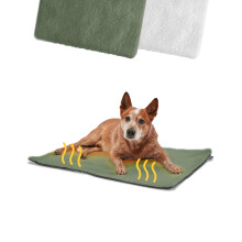 PiuPet Self Heating Blanket for Dogs I 90x60cm I Dog Blanket without electricity I Dog Mat I Self Heated Cozy Dog Bed I Dog Pet Mat I Heated Dog