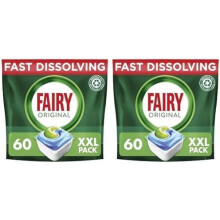 Fairy All-In-1 Dishwasher Tablets, 60 Capsules, Original, Effective