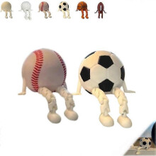 (A) Sports Ball Figurine Collection Miniature Basketball Soccer Baseball Volleyball A-F
