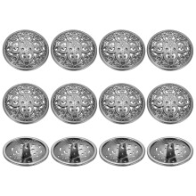 YELARXI Metal Round Hollow Buttons, Retro Hollow Shank Sewing Buttons - Fitting for