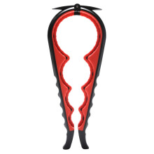 Otstar Jar Opener Bottle Opener and Ring Pull Can Openers for Weak Hands, Elderly, Arthritis and Anyone with Low Strength (Black and Red)