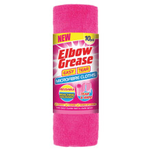 Elbow Grease Easy Tear Microfibre Cleaning Cloths | Reusable & Machine Washable | Dusts, Cleans, Soaks Up Liquid - Tear & Wipe 30cm x 24cm
