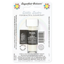 Sugarflair Pearl Edible Lustre Glitter, Add a Lustrous Shine to Cakes or Decorations. Brush On or Add Rejuvenator to Create Eye-Catching Edible Paint
