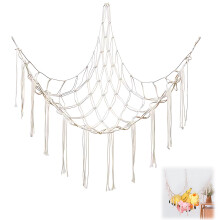 Toy Hammock for Stuffed Animals,Teddy Bear Storage Net, Boho Plush Toy Organizer for Kids’ Room, Corner Holder for Teddies and Soft Toys