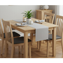 Magna Collection Table Runner - Grey Table Runners for Dining Table 33cm x 183cm - 100% Cotton, Durable, and Wrinkle-Resistant Stitching