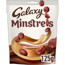Galaxy Minstrels Sharing Milk Chocolate Bag, 118g - Smooth Chocolate Sweets & Crisp Candy Treats - Chocolate Snacks For Movie Nights