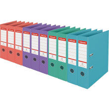 Esselte Lever Arch File, Pack of 10, 500 Sheet Capacity, 75mm Spine, Light & Durable A4 Folder, Home/Office Use, Embossed Pattern