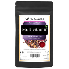 Multivitamin Fruit Tea Loose Leaf (100g) – Premium Fruit and Herbal Infusion with Hibiscus, Apple and Berries, Smooth Refreshing Character