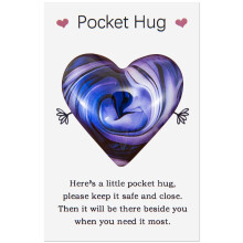 Pocket Hugs Heart, Thinking of You Gifts, Keepsake Gifts for Women Friends, Go to University School Gifts