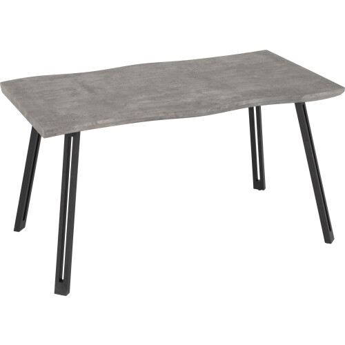 Seconique Seconique Quebec Wave Edge Dining Table in Concrete Effect