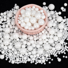 Twisweet White Sprinkles 130g, Edible Pearl Sprinkles for Cake Decorating, Mix Size Sugar Pearls Baking Candy Cupcake Topper Cookie Ice Cream Cake De