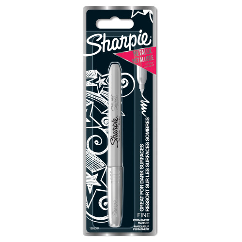 Sharpie Sharpie Metallic Permanent Marker | Fine Tip | Silver | 1 Count