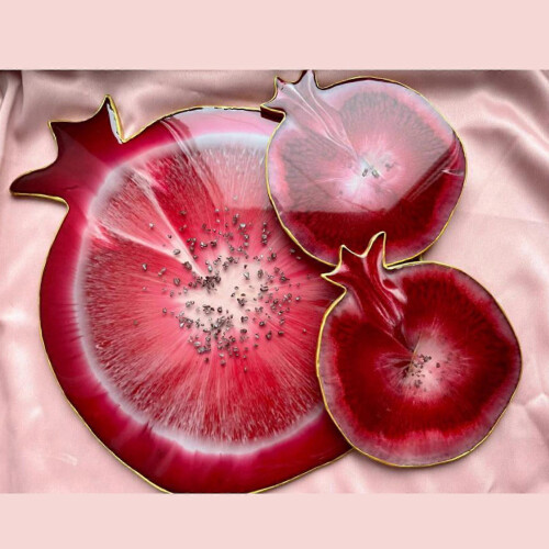 Pomegranate Geode Coaster Agate Epoxy Resin Mold Handmade Cup Mat Mug Pad Silicone Mould DIY Crafts Home Decorations Casting Tools 1