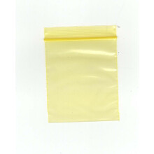 Grip Seal Polythene Zip Lock Bags, 50mm x 50mm, Clear, Pack of (Yellow 100pcs (2"x 2"(5x5cm)))