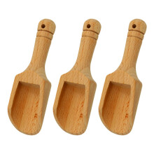 Lotsdonxia Mini Wooden Salt Spoons Smooth-Finished Wooden Spoons Reusable Lightweight Eco-Friendly Small Spoons for Measuring Bath Salts Sugar Tea