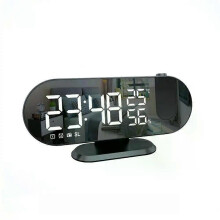 Led Digital Smart Alarm Clock Usb Cahrging Brightness Adjusted High-definition Projection Smart Home Hot Wake Up Clock Fm Radio