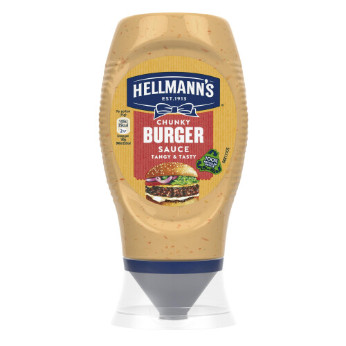 Hellmann's Chunky Burger Sauce Condiment Squeeze Bottle for delicious