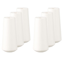 Thyonta 6-Pack Elegant Blind Pull Cord Ends | Wood Safety Knobs | Window Blind Repair Replacement Parts | Versatile for Home and Office (White)