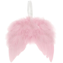 10 Pcs Angel Wings for Christmas Tree Ornament, 1614 CM Hanging Angel Feather Wings Vintage Pink Feather for Crafts DIY Xmas Decoration Home Wedding