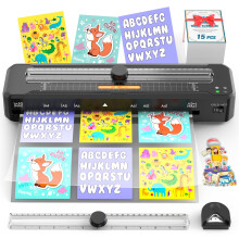 Laminator A3 with Paper Cutter + Sheets + Corner Rounder + Scale Line, ABS Anti-Jam Technology | Dual Hot and Cold Mode| 90s Preheat for A3 A4 A5 A6