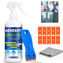 Adhesive Remover, 300ml Sticky Stuff Remover Spray with Scraper, Surface-Safe Glue Remover, Label Sticker Removers Quickly Remove Sticky Residues