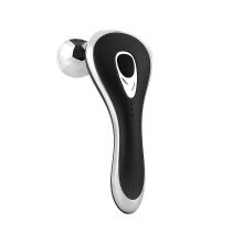 (Black sliver with bo) 3D Roller Face Lifting Massager Skin Tighten Anti Wrinkle Massager Facial Body Slimming Shaping Massage Machine Skin Care Tool