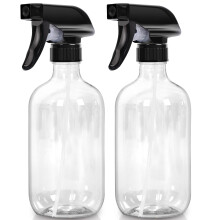 Josteve Cleaning Spray Bottles Hair Water Spray Bottle Plants Mister Sprayer Durable Trigger, Refillable, Clear Plastic 2x 500ml