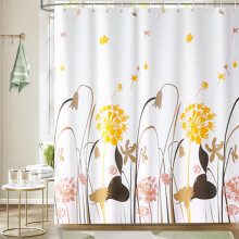Shower Curtain for Bathroom, 100% PEVA Waterproof Anti-Mould Proof Resistant, Washable Bathroom Curtain, with 12 Pcs Curtains Hooks