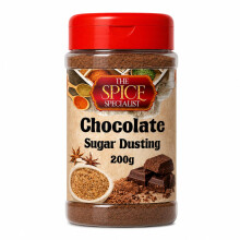 Chocolate Flavour Hot Drinks Sugar Dusting 200g - Topper Sprinkles Flavouring - Also for popcorn, cupcake duster, icing, baking