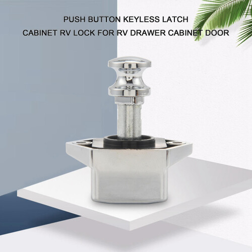 10 Pcs Push Button Keyless Lock Latch Cupboard Caravan Lock for Rv Drawer Cabinet Doors Thickness 1 hy 1