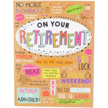 Piccadilly Greetings Modern Large Card Retirement - 12 x 9 inches