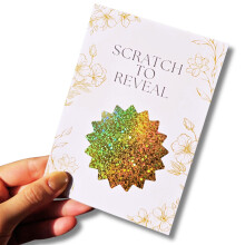 Set of 2 Customizable Gift Cards with Envelopes - Write Your Own Surprise Gift Message & Scratch to Reveal - Unique Scratch off Birthday Card Idea