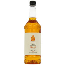 Simply Peach Syrup, Vegan & Nut Free Flavoured Syrup for Coffee, Cocktails & Baking (1 Litre)