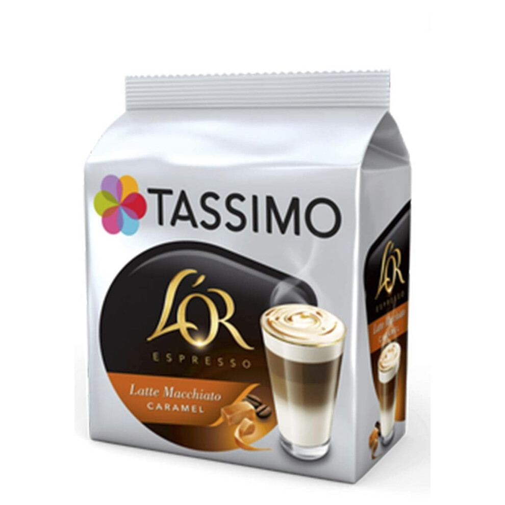 Tassimo L'or Latte Macchiato Caramel Coffee (16 Pods, 8 Servings)