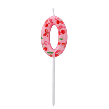 Cherry Birthday Candle, Sweet Pink Fruits Theme Number Candle Cherry on Top Cake Topper for Women Girls Birthday Party Baby Shower Celebrations