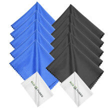 ECO-FUSED Microfiber Cleaning Cloths- 12 Pack - Ideal for Cleaning Glasses, Spectacles, Camera Lenses, iPad, Tablets, Phones, iPhone, Android Phones