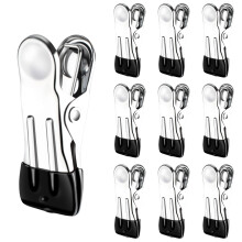 TamBee Clothes Pegs For Washing Line Pegs Stainless Steel Laundry Pegs Clothes Pins Clips Strong Metal Clothes Pegs Storm Pegs for Clothes Jeans