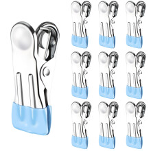 TamBee Clothes Pegs For Washing Line Pegs Stainless Steel Laundry Pegs Clothes Pins Clips Strong Metal Clothes Pegs Storm Pegs for Clothes Jeans
