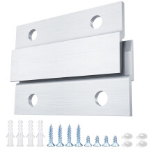 5cm French Cleat, French Cleat Hanger, Aluminum Z Clips for Hanging Pictures, Mirrors, Panels, Whiteboard, Shelf, Artwork ( Supports 20 lbs, 2 Pairs )