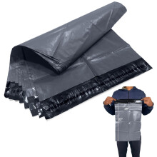 JeeJaan 20 Large Grey Parcel Bags 14" x 21" - (356 x 533mm) Strong Polythene Self Adhesive Waterproof Postage Bags