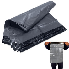 JeeJaan 10 Grey Parcel Bags 13" x 19" (330 x 480mm) Strong Poly Mailer Small Postage Mailing Bags Courier Shipping Postal Bags