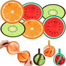 Namalu 6 Pcs Round Folding Handheld Fan Portable Japanese Style Summer Foldable Fan for Wedding gift outdoor Games decor Festival Party Favors