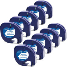 MarkField Compatible Label Tapes Replacement for Dymo Letratag Plastic White Tape 91201 S0721610