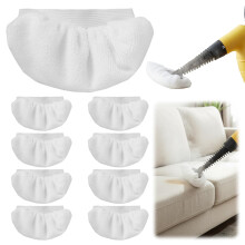 Macuezu 8 PCS Steam Cleaner Cloth, Washable Steam Cleaner Pads Replacement Reusable Microfibre Handheld Nozzle Pads Cleaners Accessories for Home
