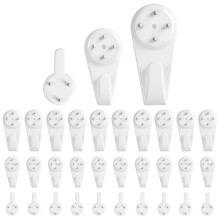 Ainiv Picture Hooks, Non-Trace Traceless Picture Hook for Hard Walls, Assorted Sizes Hanging Hook for Fixing Framed Photos