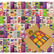 Fruit Tea Selection – 50 Individually Wrapped Enveloped Teabags | Mixed Berry, Citrus & Tropical Infusions | Recyclable Compartment Box | UK Packed