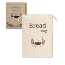 New Living Organic Linen Bread Bag Extra Large | 1 x Reusable Bread
