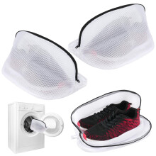 3 Pcs Shoe Washing Machine Bag, Reusable Trainer Washing Machine Bag, Mesh Laundry Shoe Bags with Zip Closure for Sneakers, Socks, Bras
